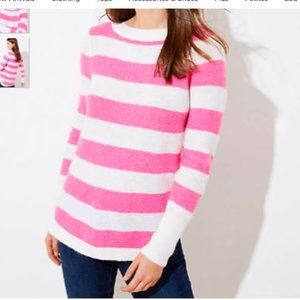 LOFT | NWT| Striped Sweater  in Pink and White